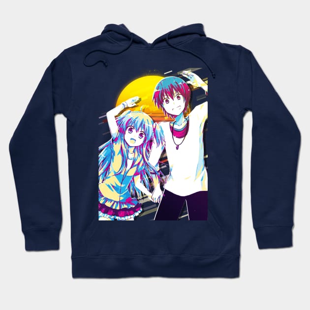 Hideki Hinata and Yui Hoodie by 80sRetro